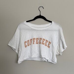 Aerie Crop Top with Coffee Graphic